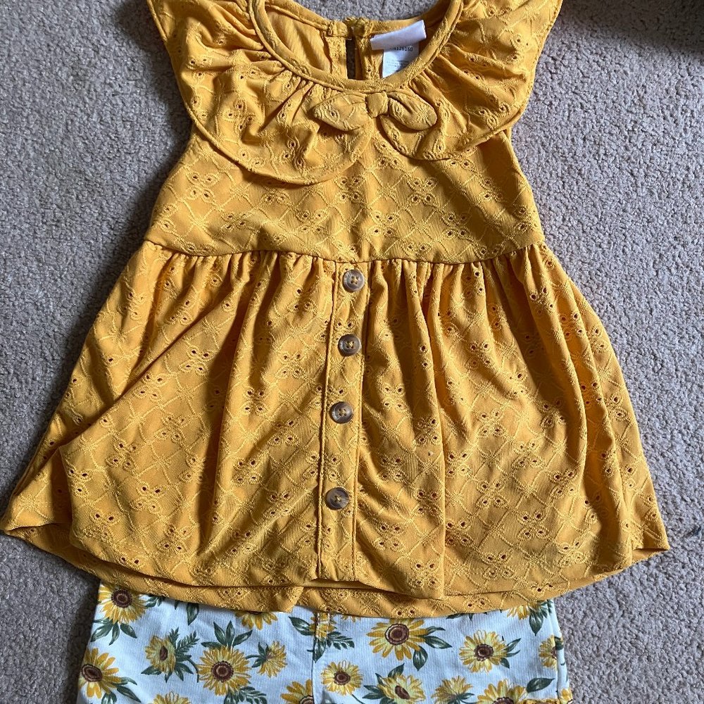 Sunflower Shorts and Matching Shirt-Size 6